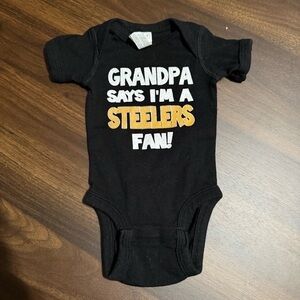 NFL Black and Gold Steelers Baby Bodysuit